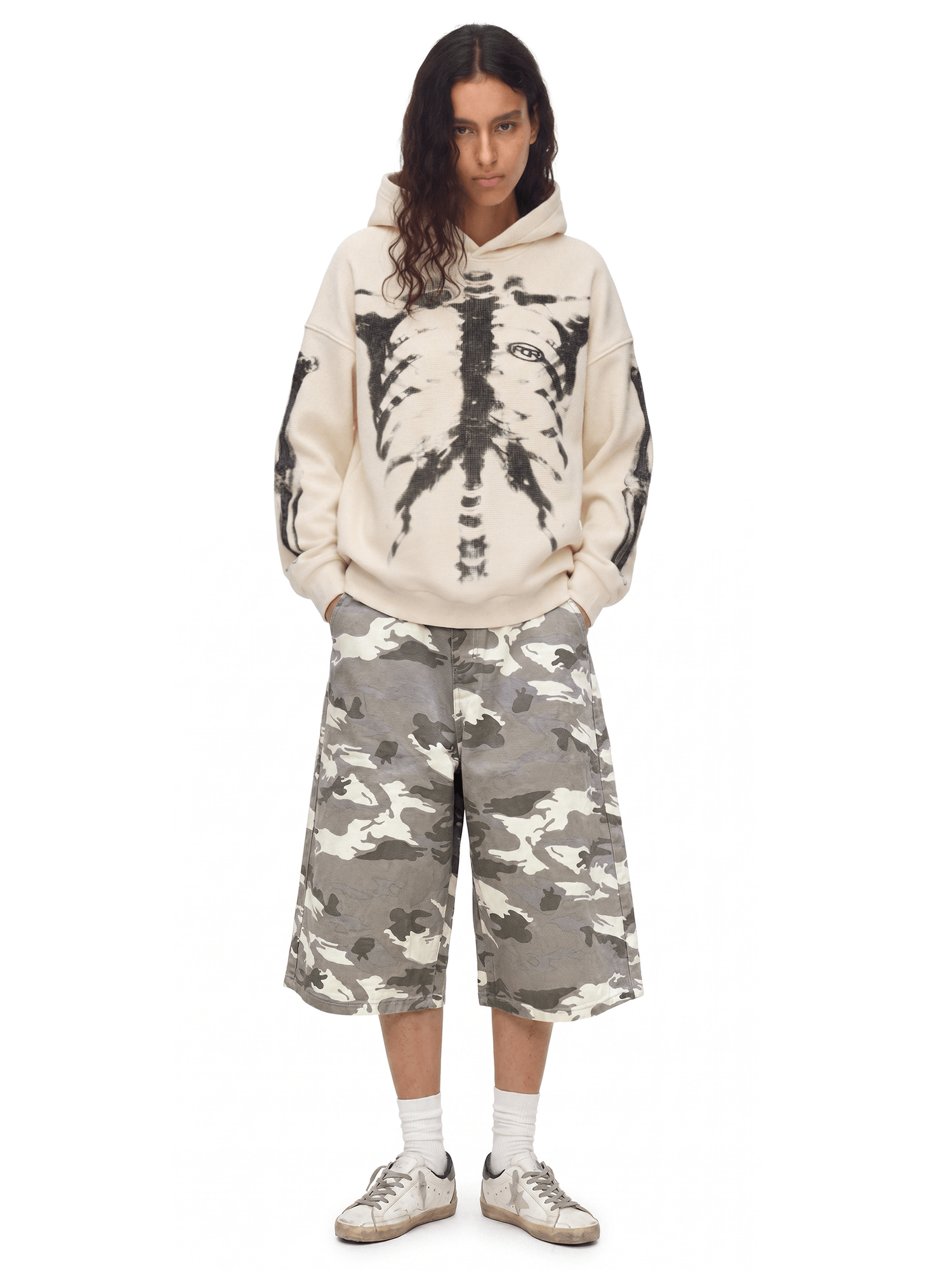 X-Ray Skeleton Waffle Hoodie