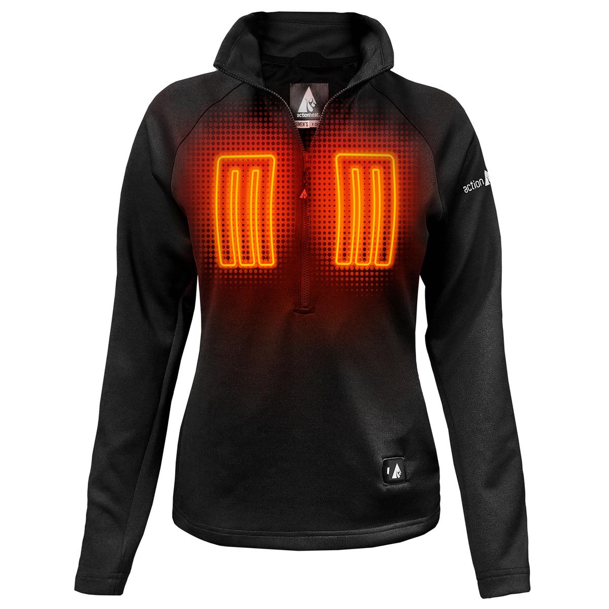 Heatrea 5V Women's 1/2 Zip Pullover Battery Heated Shirt