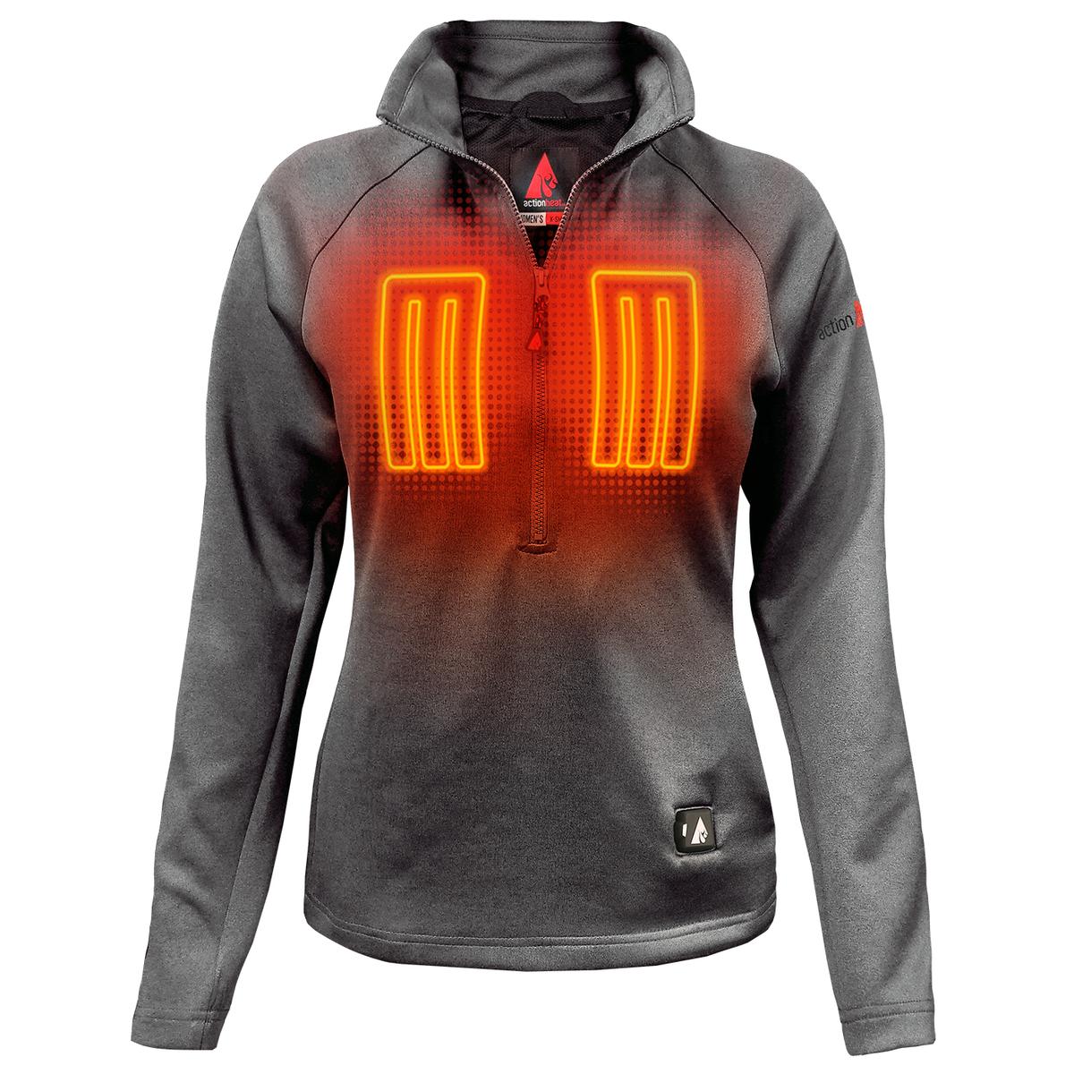 Heatrea 5V Women's 1/2 Zip Pullover Battery Heated Shirt