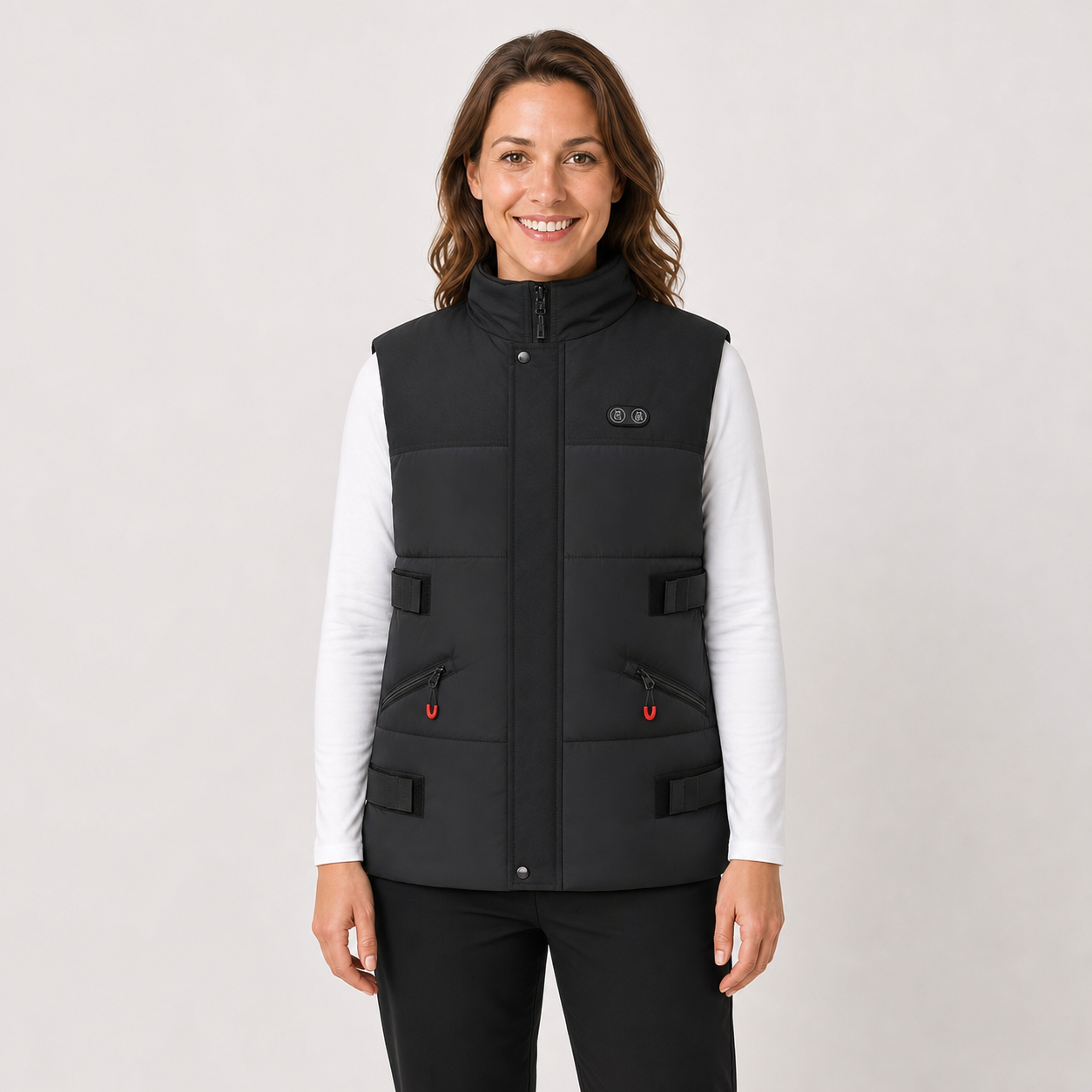 Women's Premium Heated Vest Designed for Cold Weather Comfort-Black