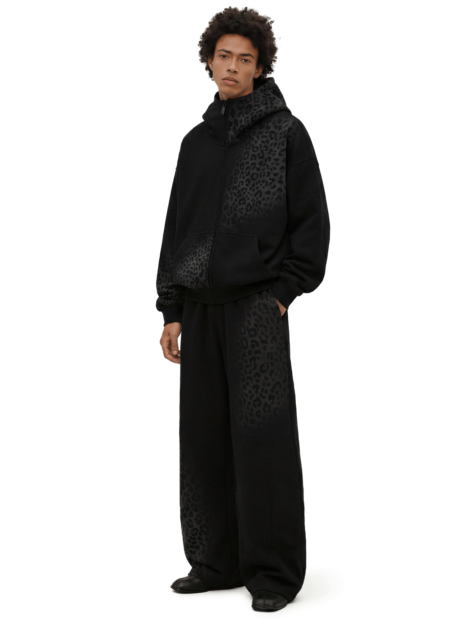 Reflective Leopard Zip Jacket