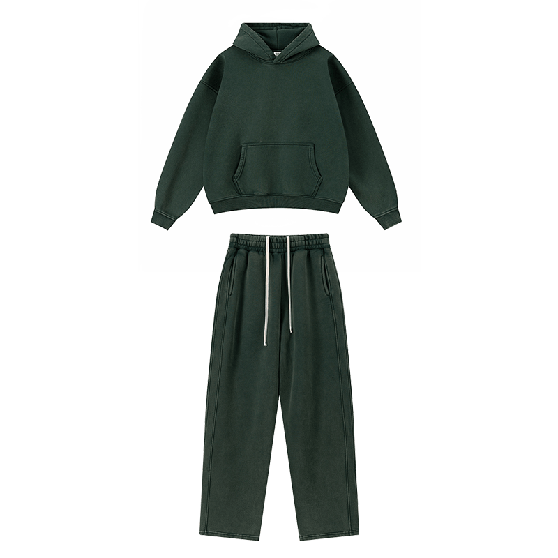 Washed Fleece Boxy Hoodie