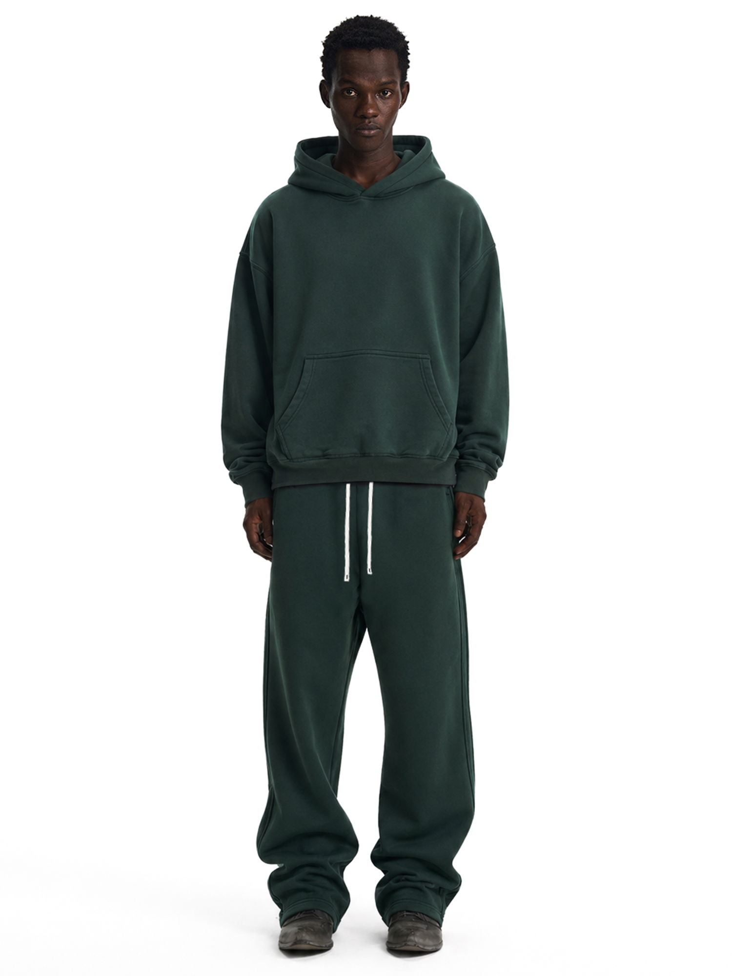 Washed Fleece Boxy Hoodie