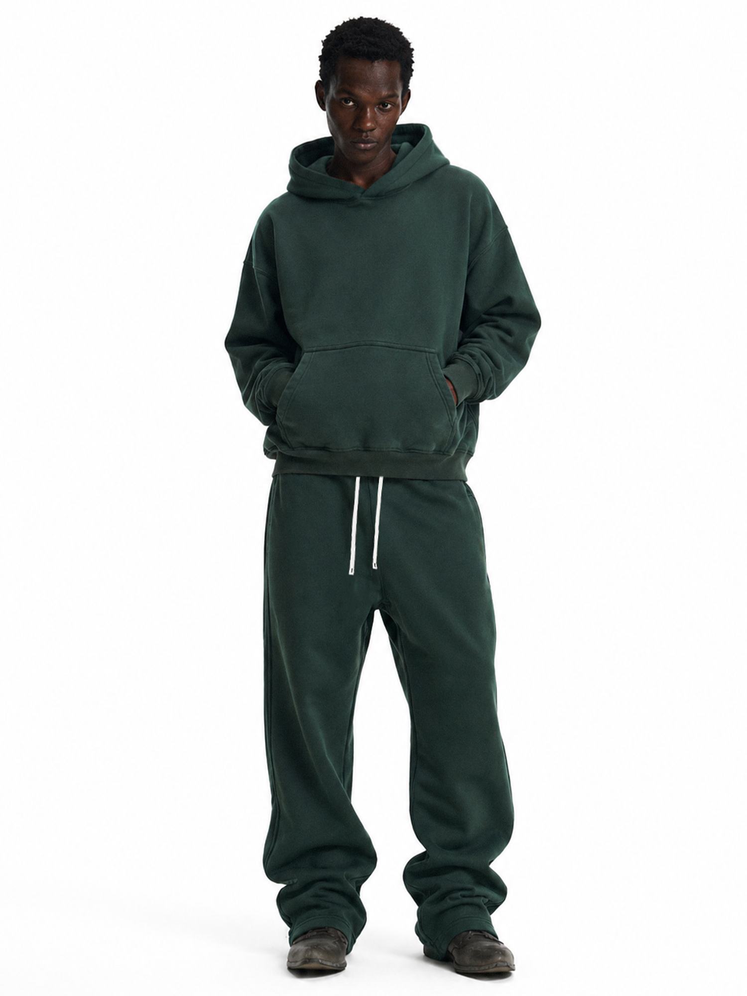 Washed Fleece Boxy Hoodie