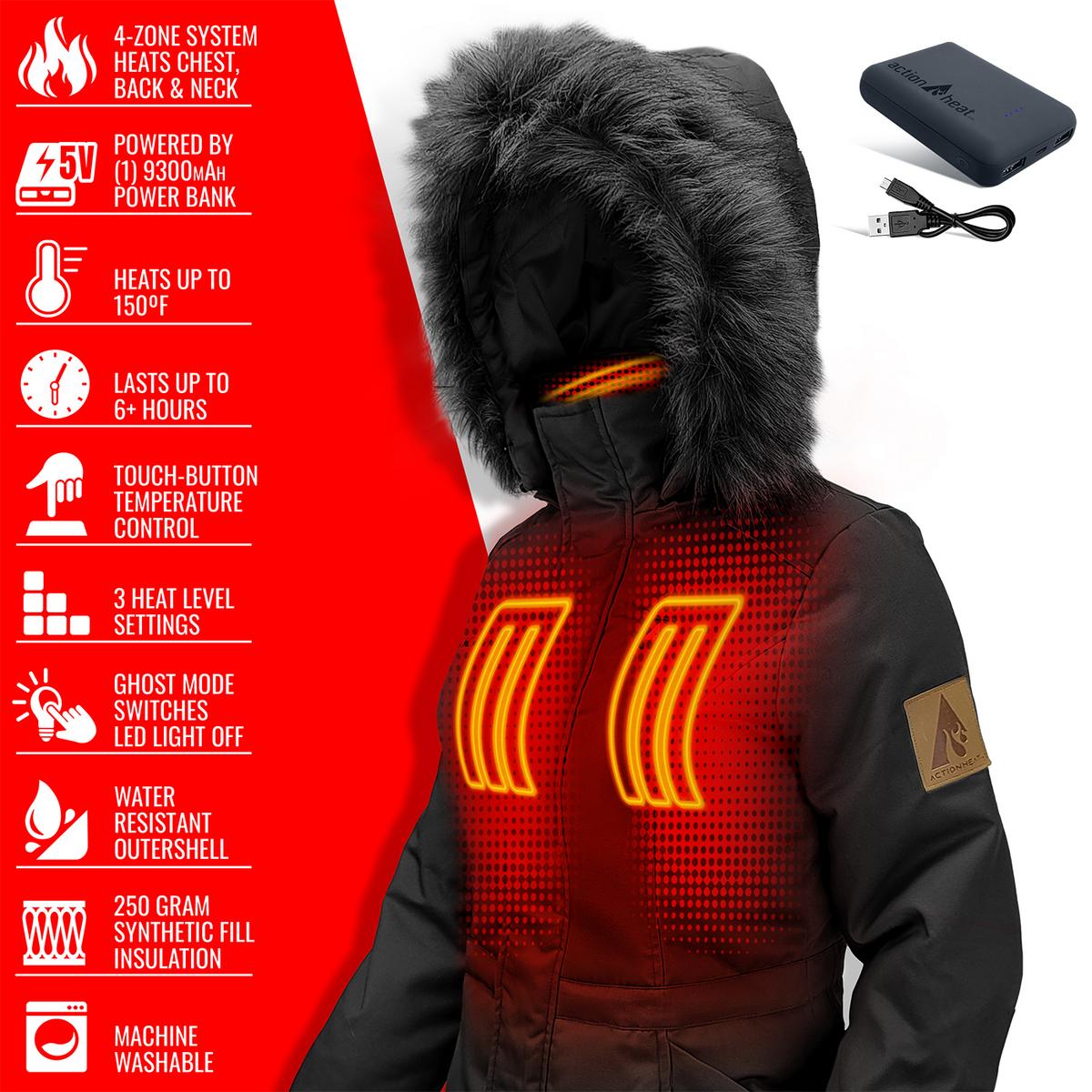 Heatrea 5V Women's Battery Heated Parka Jacket