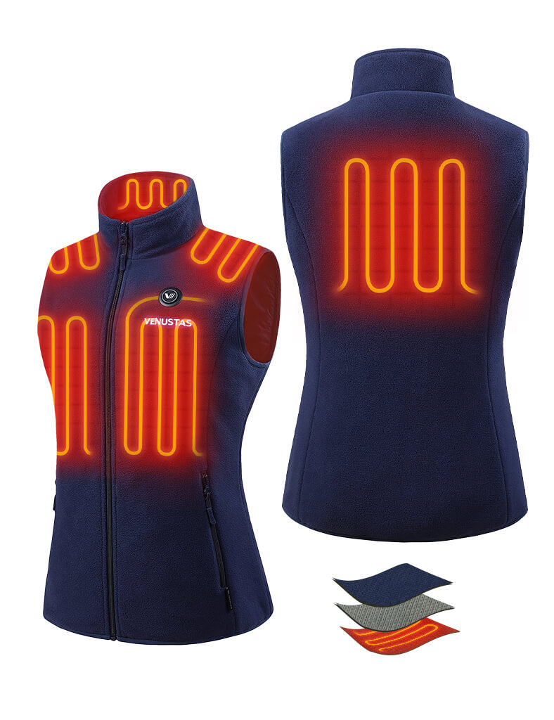 Women’s Heated Fleece Vest (Up to 13 heating hours), W2117 Pro