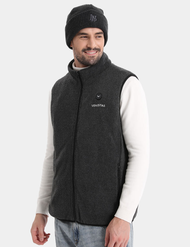 Men’s Heated Fleece Vest (Up to 13 heating hours), M2117 Pro