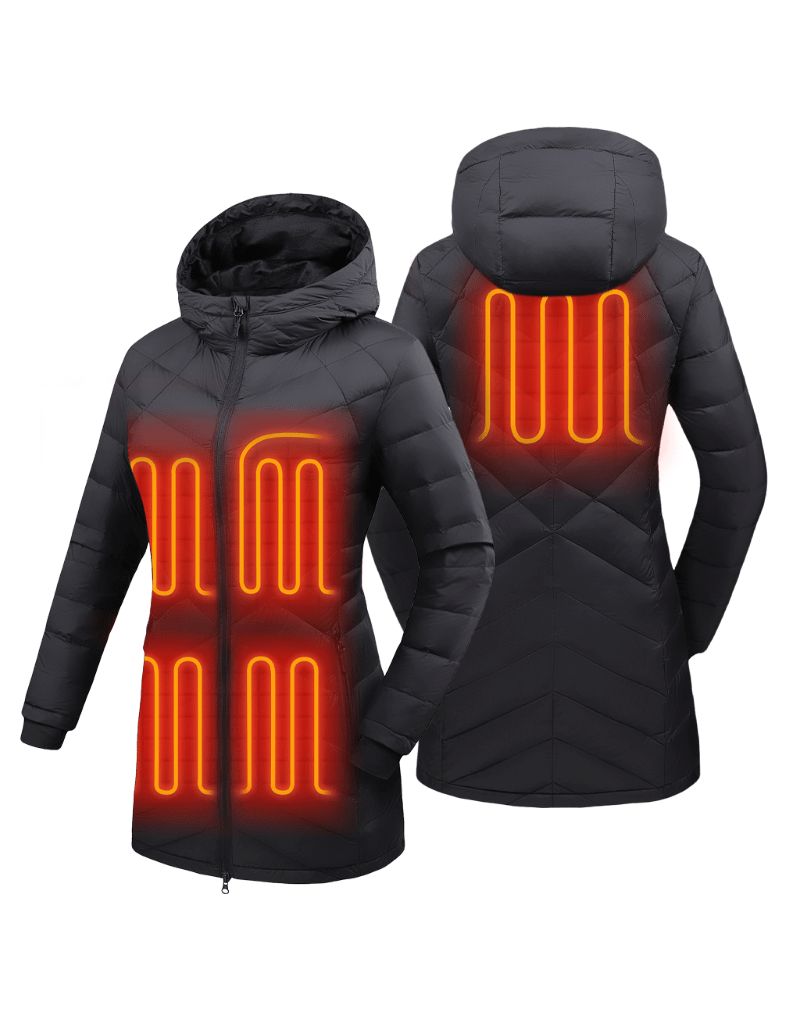 Heated Long Down Jacket 7.4V For Women, W62