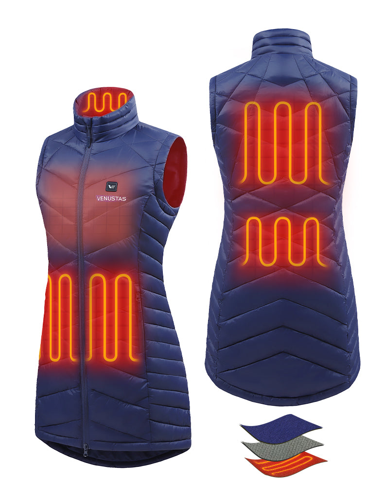 Women's Heated Long Quilted Vest 7.4V, W24L