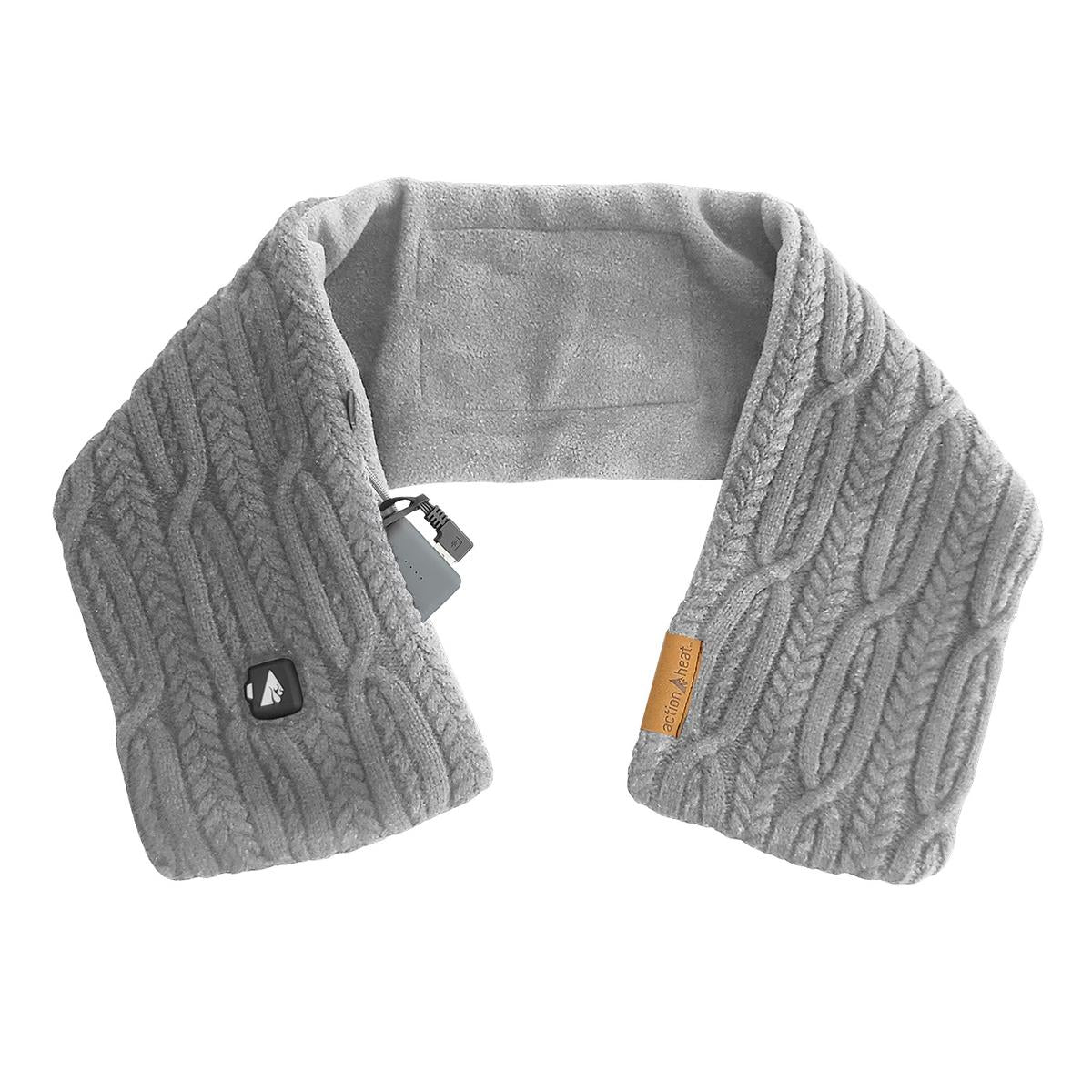 Heatrea 5V Battery Heated Cable Knit Wrap Scarf