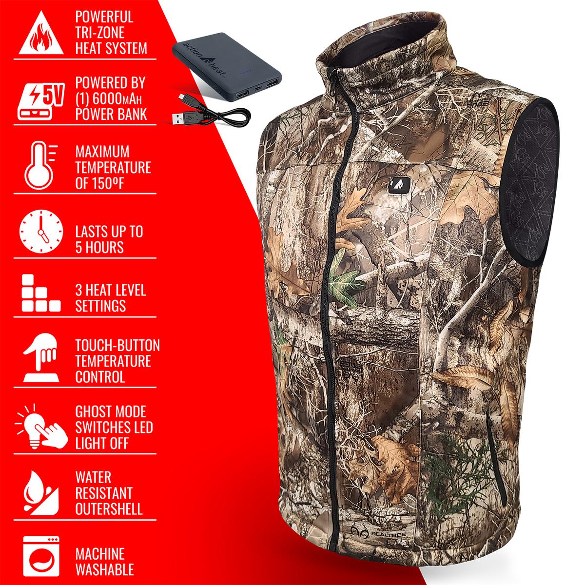Heatrea 5V Men's Battery Heated Hunting Vest