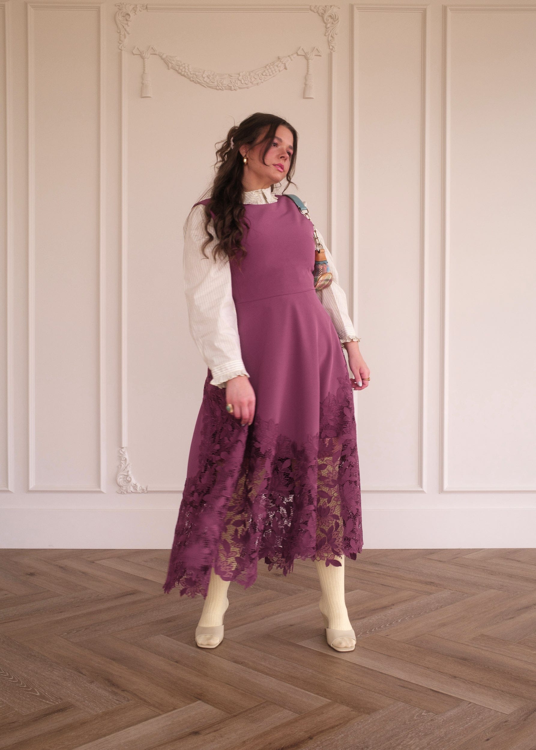 chic size inclusive model wearing Adara Dress