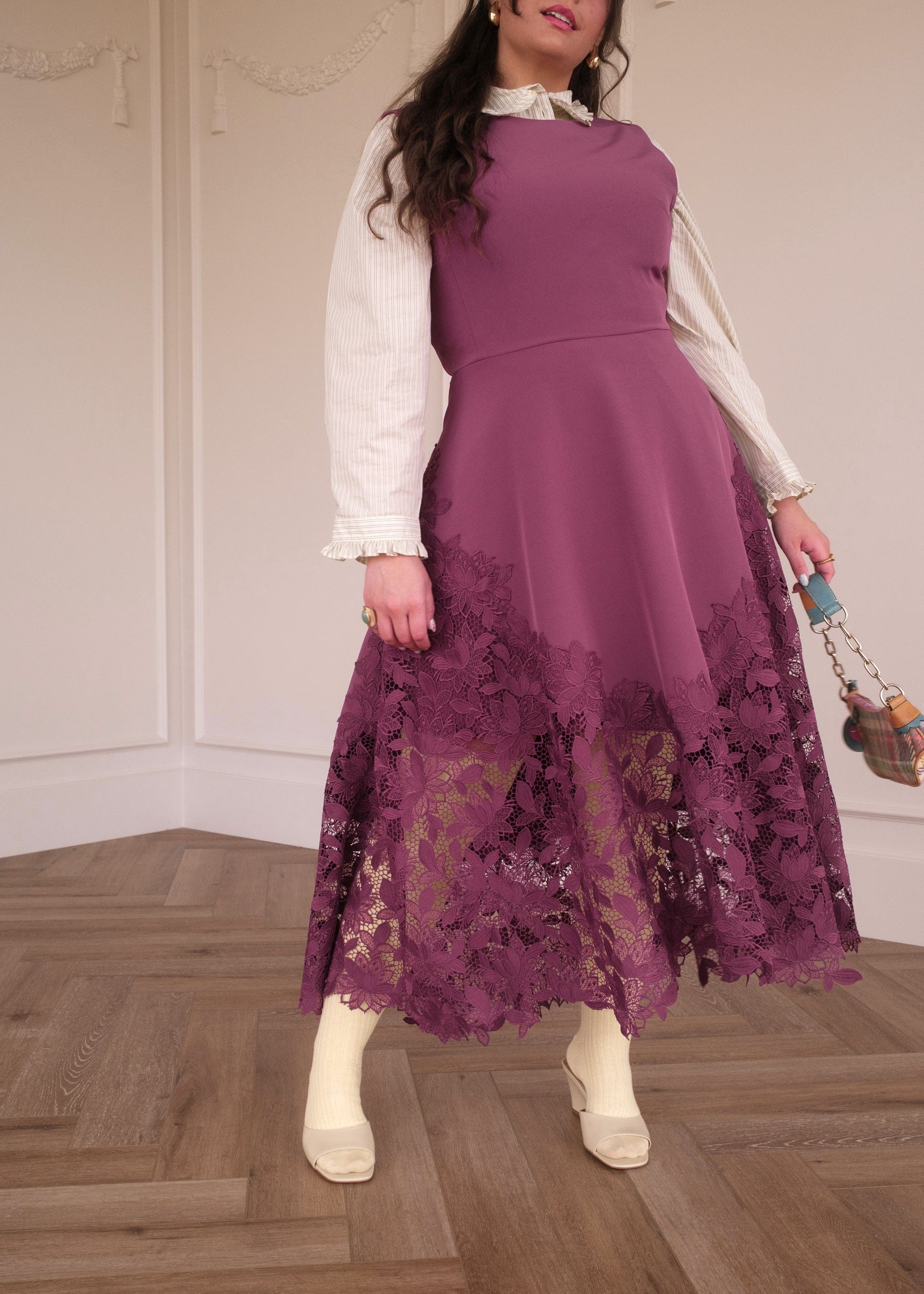 chic size inclusive model wearing Adara Dress