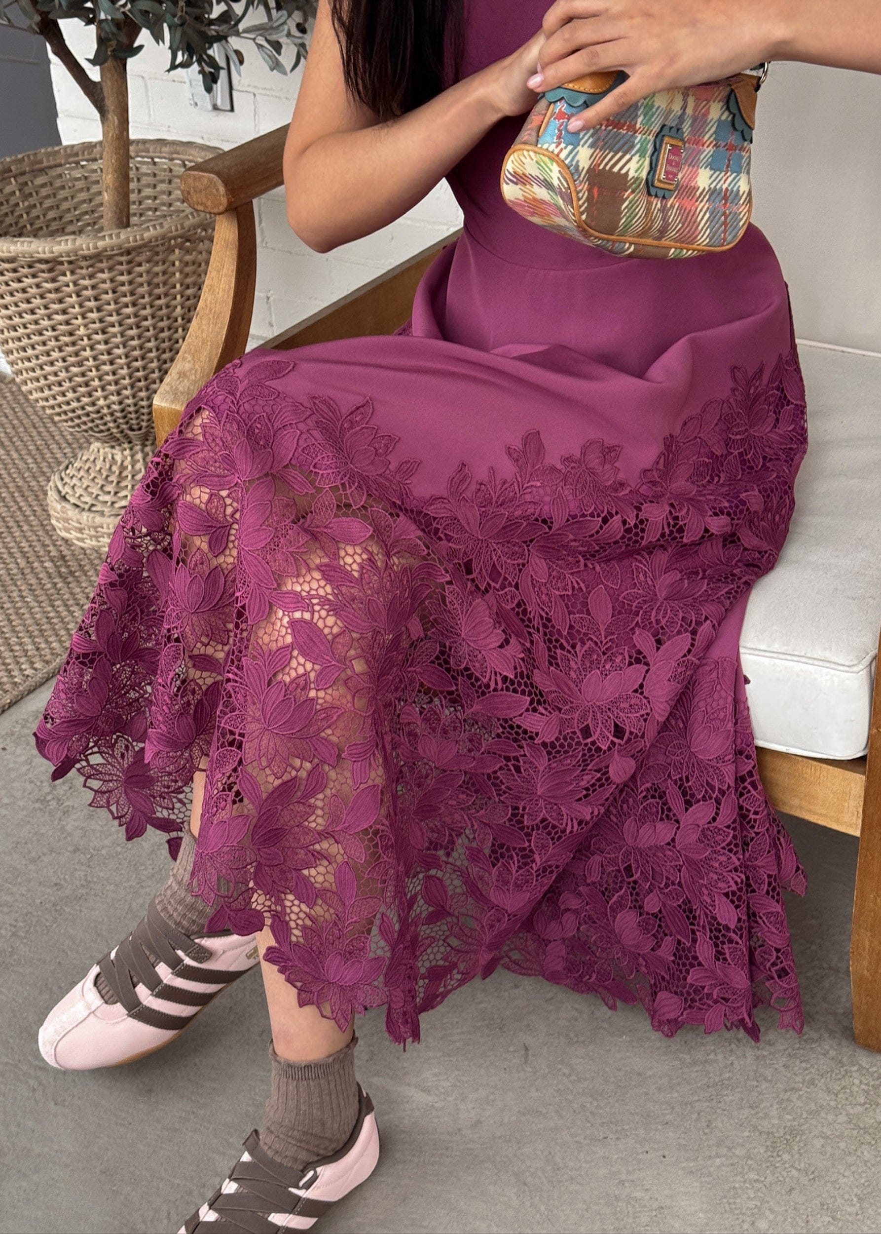chic size inclusive model wearing Adara Dress