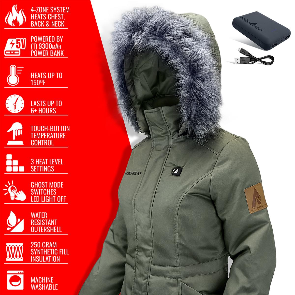Heatrea 5V Women's Battery Heated Parka Jacket