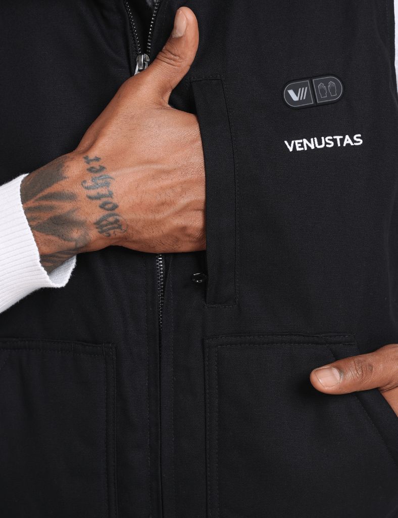 Men’s Heated Canvas Vest 12V with Dual Control, M65 [Final Sale]