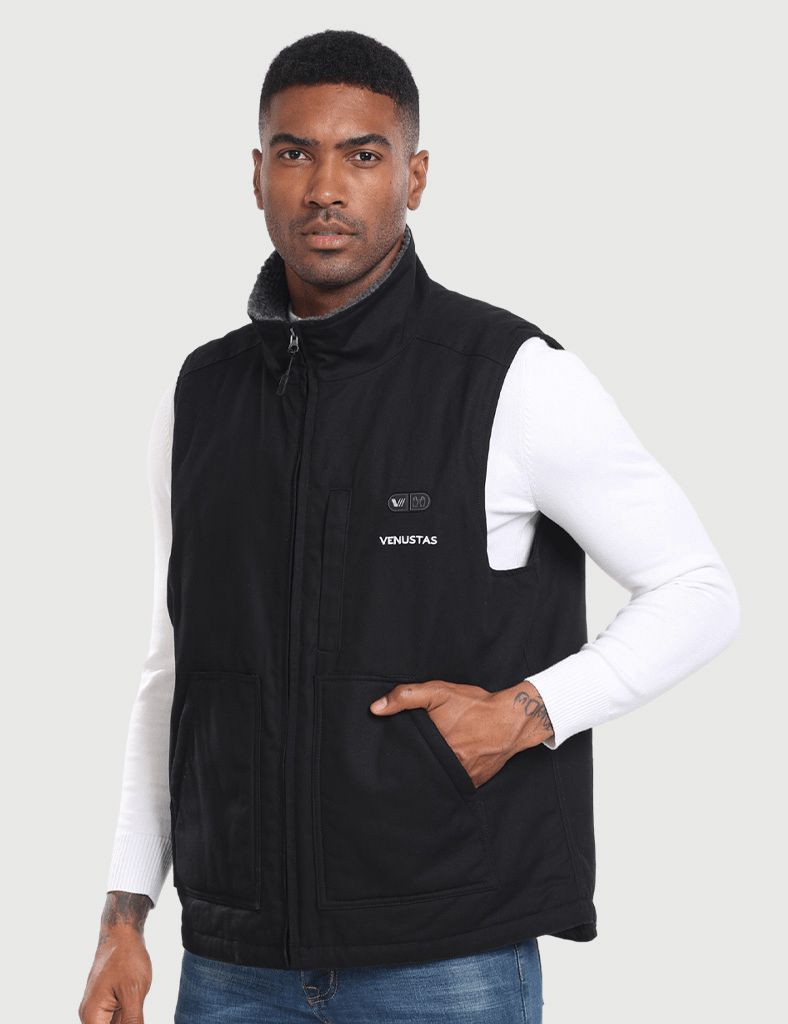 Men’s Heated Canvas Vest 12V with Dual Control, M65 [Final Sale]