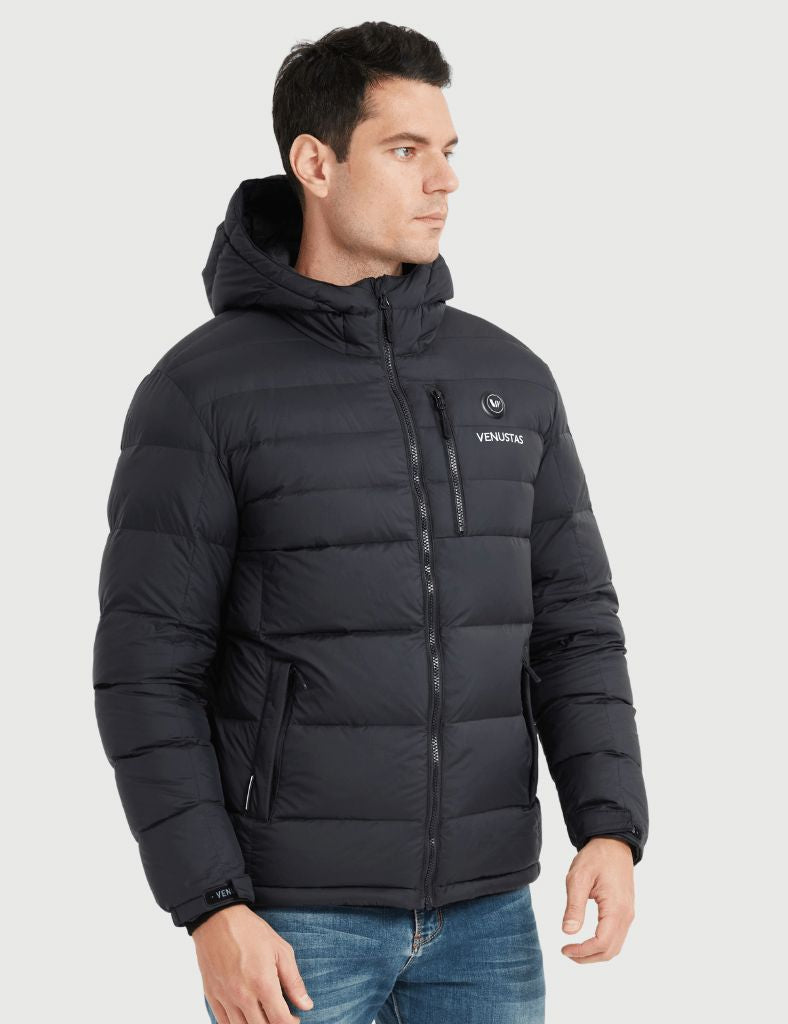 Men's Heated Down Coat with Heating Pockets, 7.4V, M61 [Final Sale]