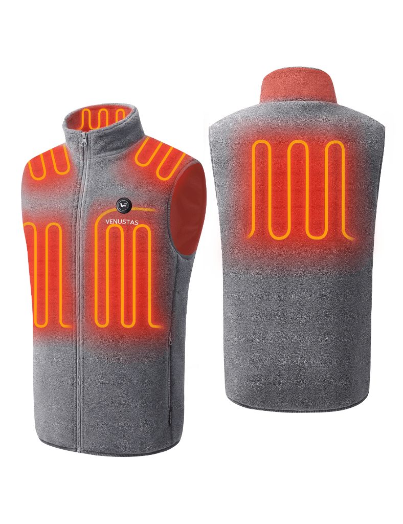 Men’s Heated Fleece Vest (Up to 13 heating hours), M2117 Pro