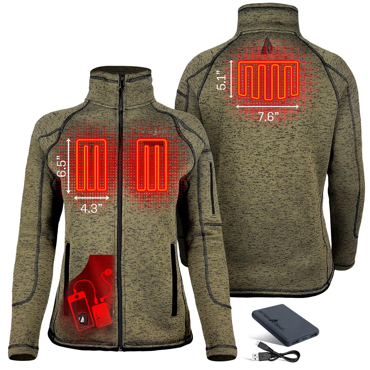 Heatrea 5V Women's Battery Heated Sweater Jacket