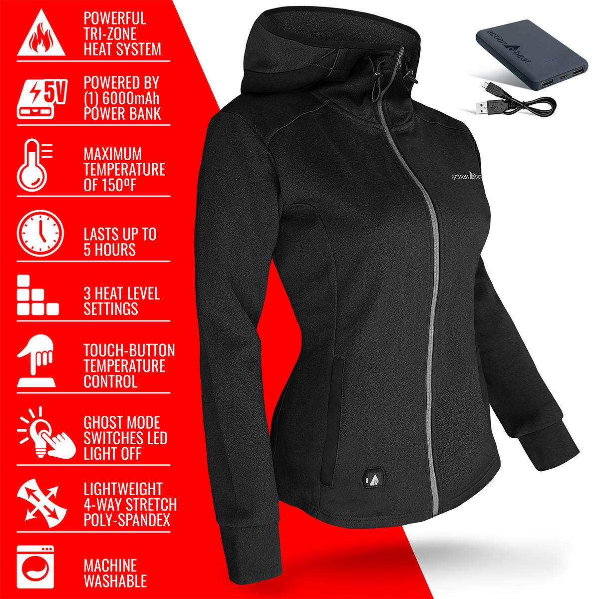 Heatrea 5V Women's Slim Fit Battery Heated Hoodie