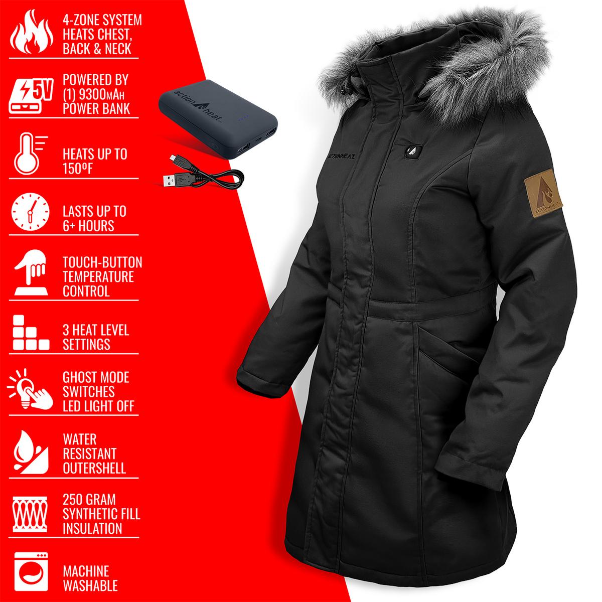 Heatrea 5V Women's Battery Heated Parka Jacket