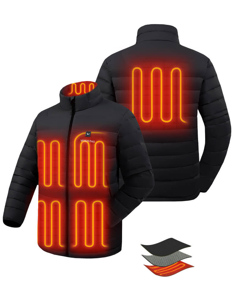 Men's Recycled Heated Lightweight Down Jacket 7.4V, EM31 [Final Sale]