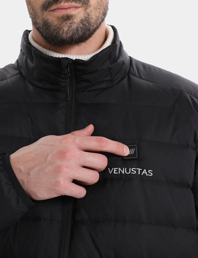 Men's Recycled Heated Lightweight Down Jacket 7.4V, EM31 [Final Sale]