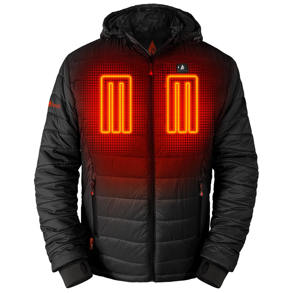Heatrea 5V Men's Insulated Puffer Battery Heated Jacket W/ Hood