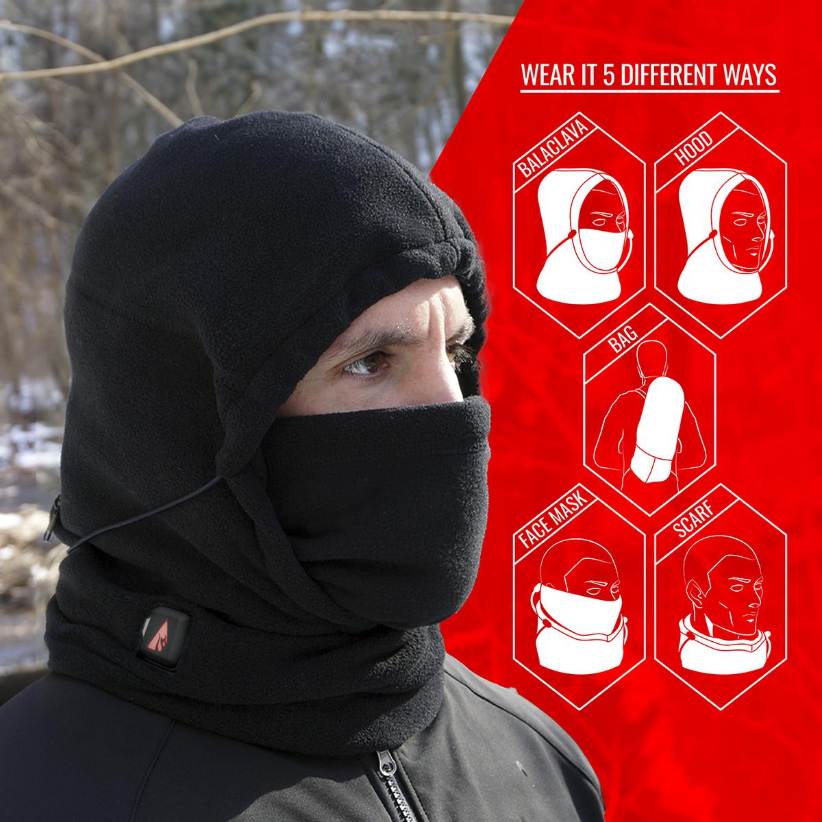 Heatrea 5V Battery Heated Hunting Fleece Balaclava