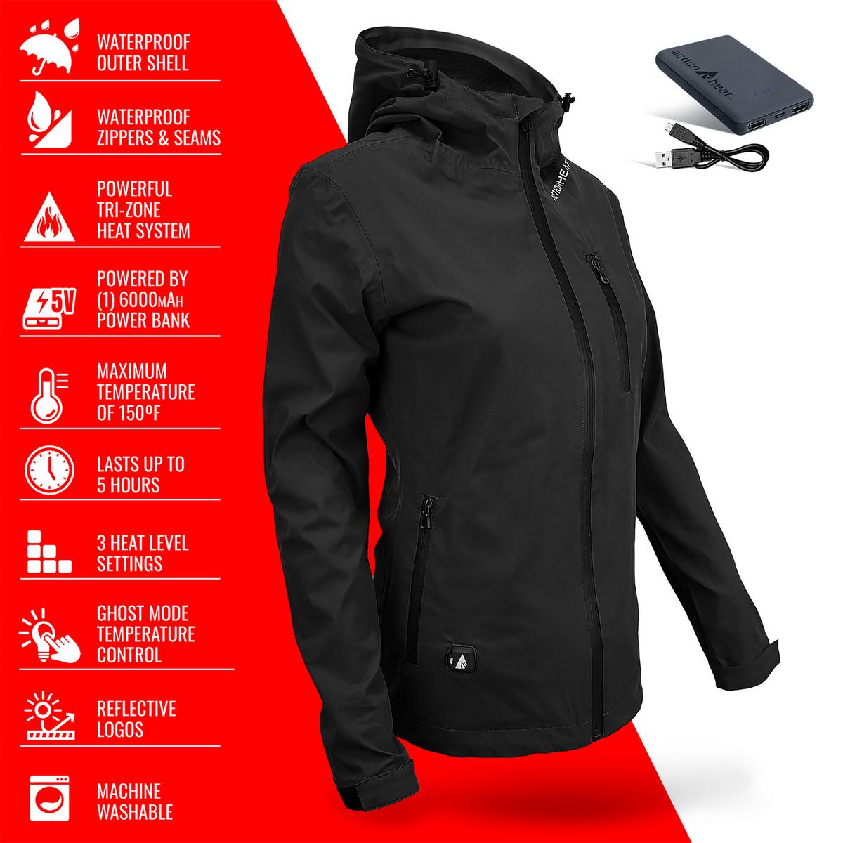 Heatrea 5V Women's Waterproof Heated Rain Jacket
