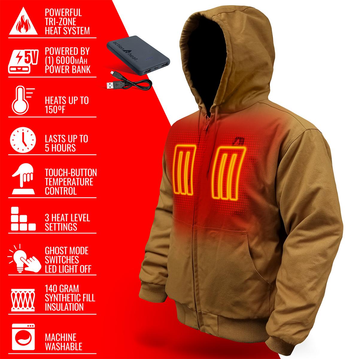 Heatrea 5V Battery Heated Work Jacket