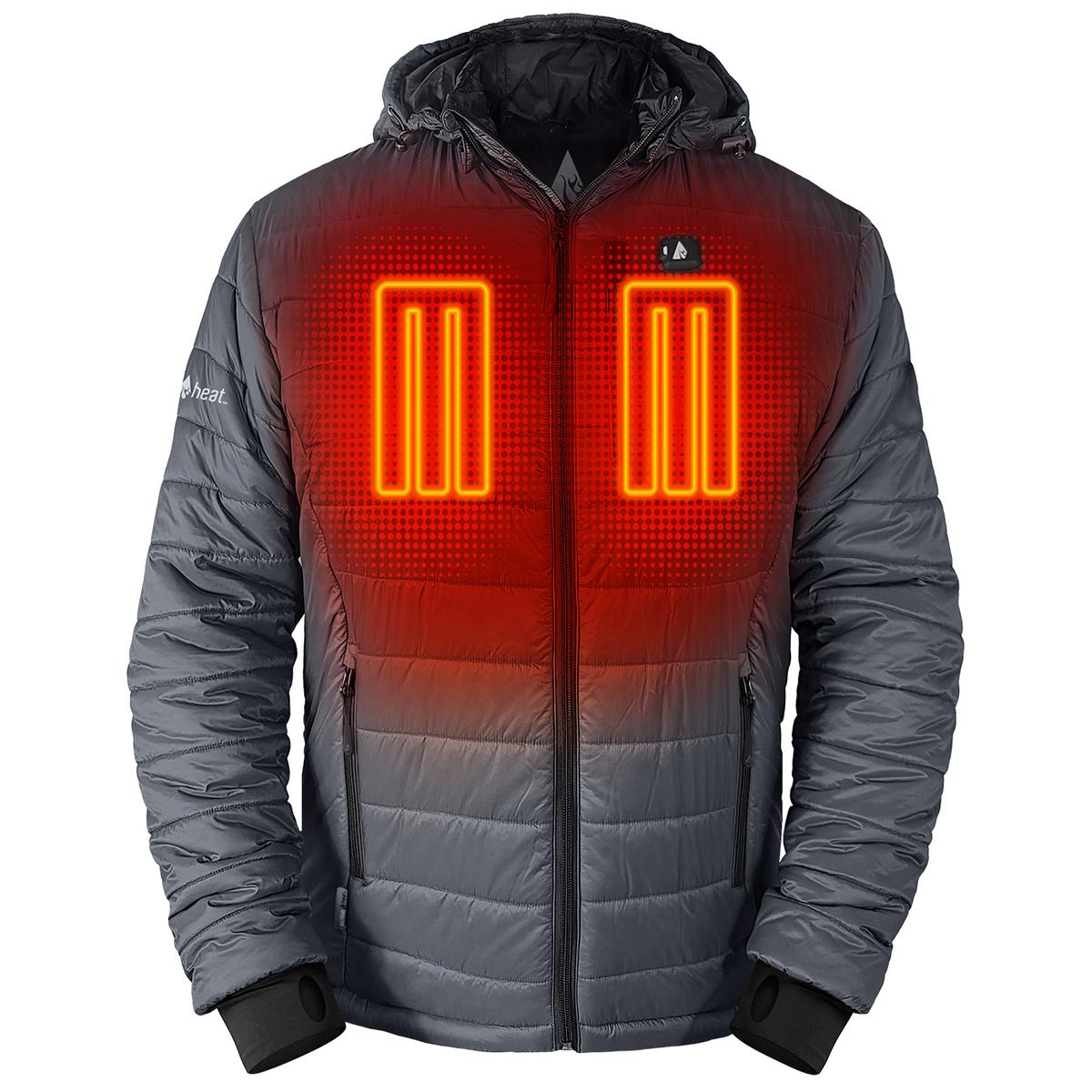 Heatrea 5V Men's Insulated Puffer Battery Heated Jacket W/ Hood