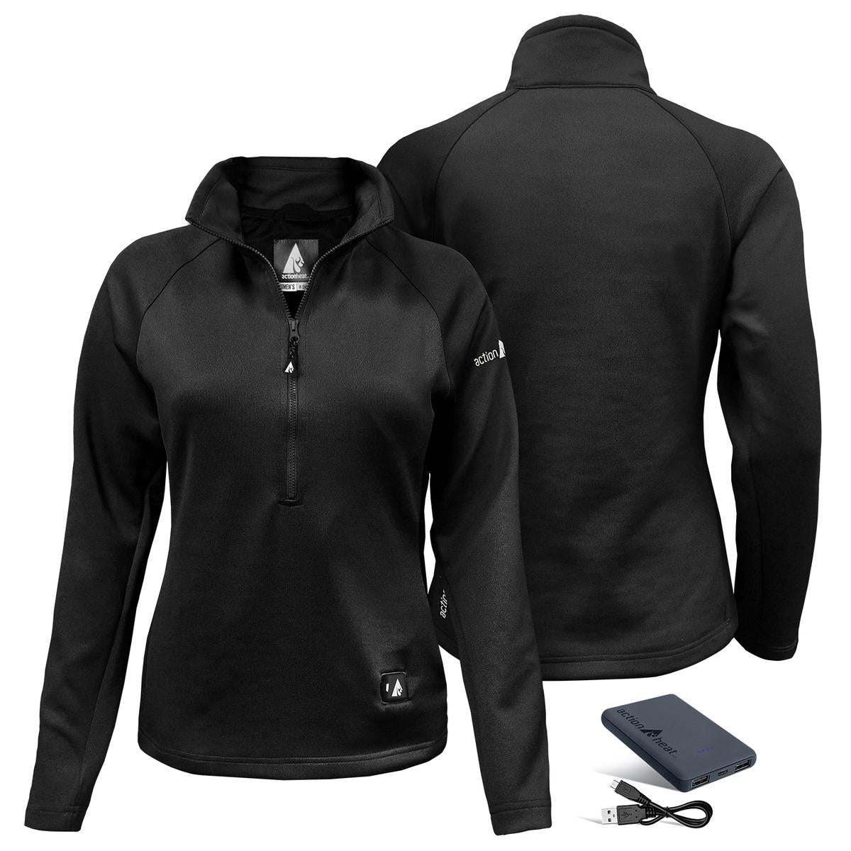 Heatrea 5V Women's 1/2 Zip Pullover Battery Heated Shirt
