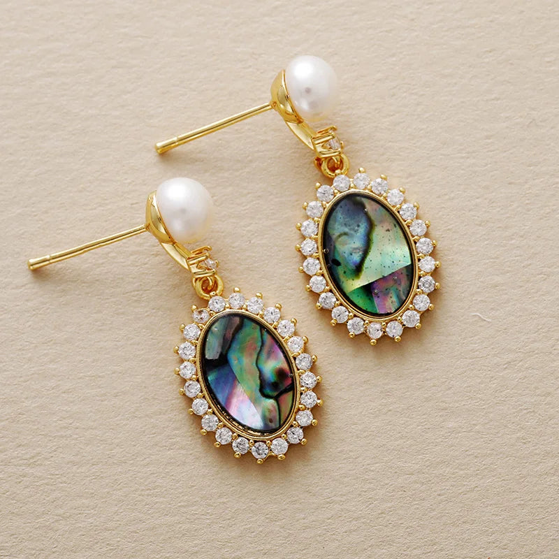 Freshwater Pearl Shell Dangle Earrings