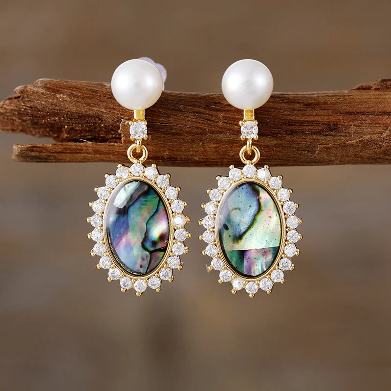 Freshwater Pearl Shell Dangle Earrings