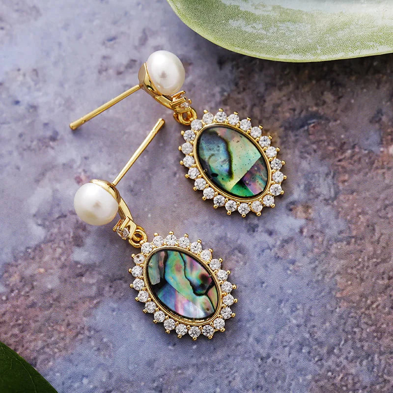 Freshwater Pearl Shell Dangle Earrings