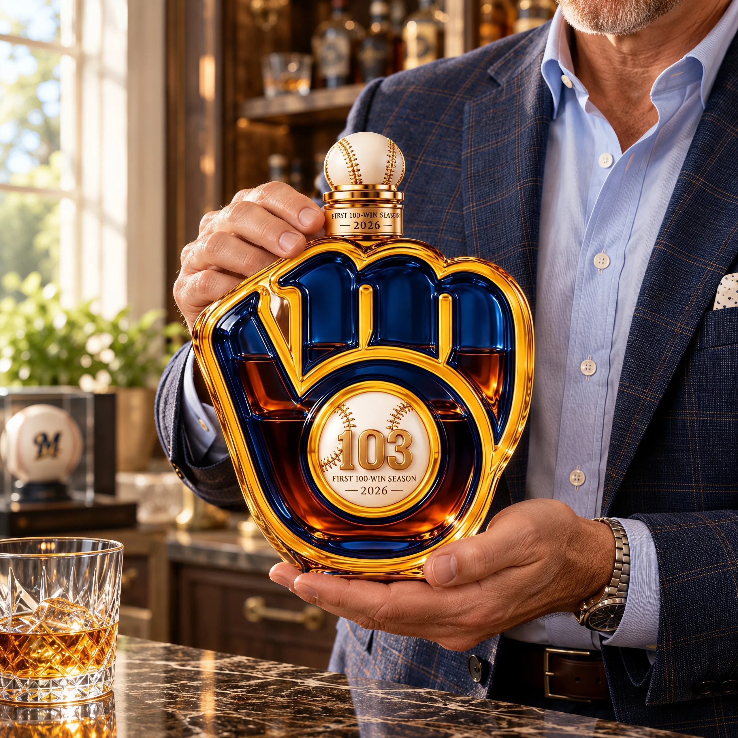  "103 Wins of Glory" Commemorative Whiskey Bottle