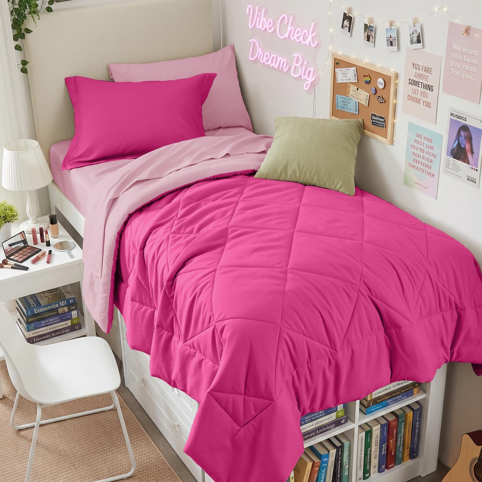 HEVUMYI 7-Piece Queen Comforter Set, Dark Grey Bed in a Bag