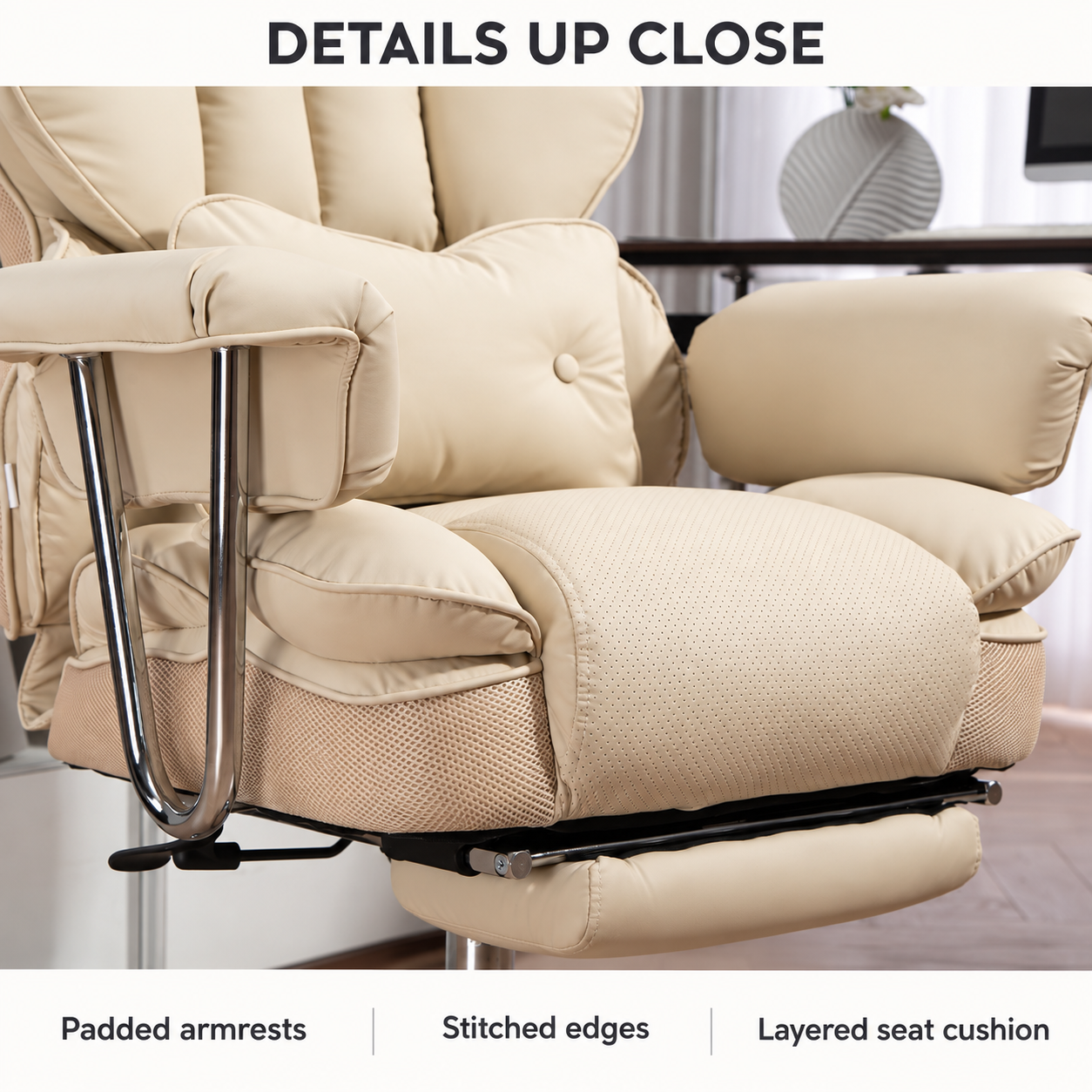 Reclining Office Chair with Footrest