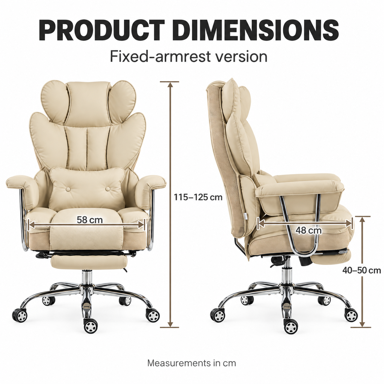 Reclining Office Chair with Footrest