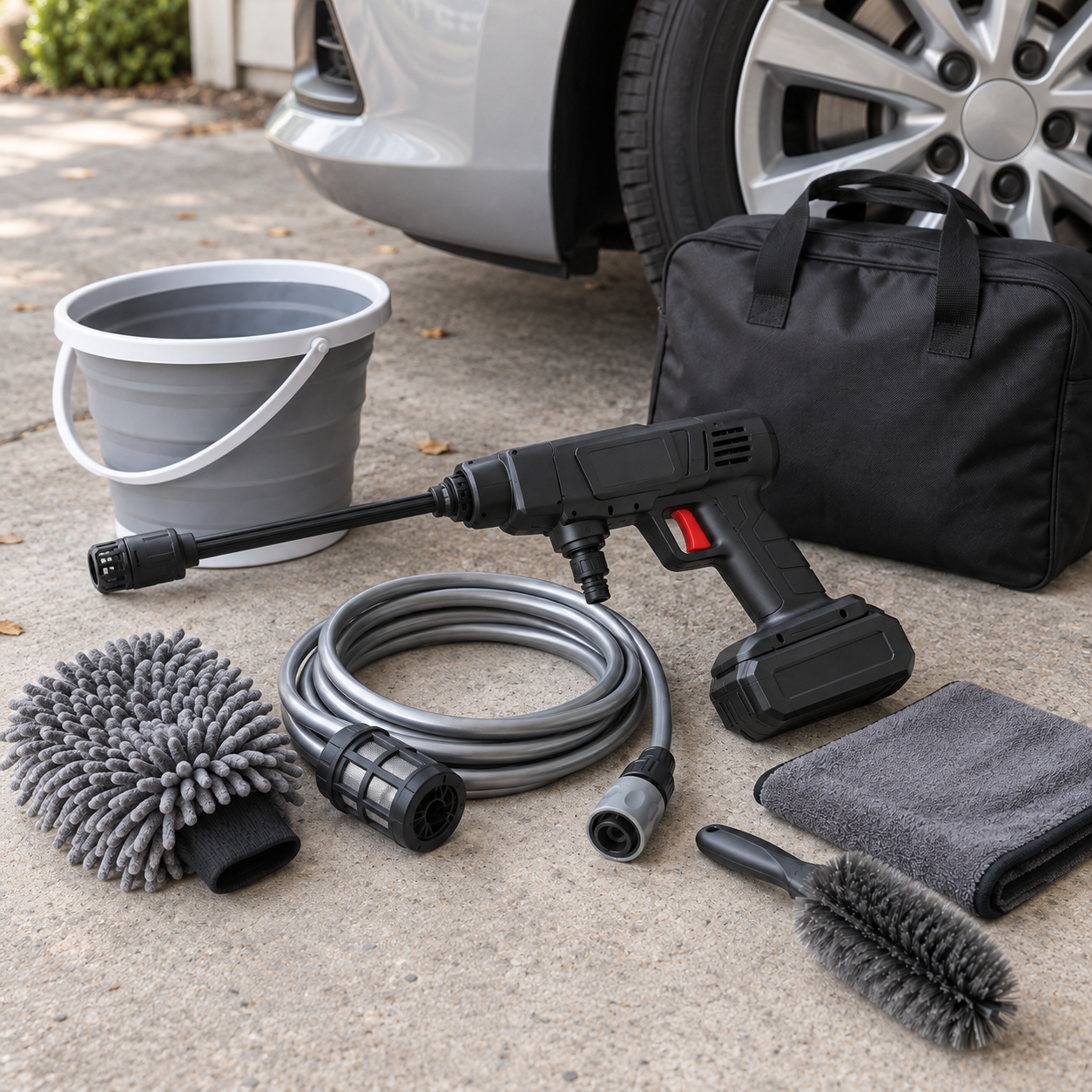 Portable Car Wash and Drying Kit - gallery view 5