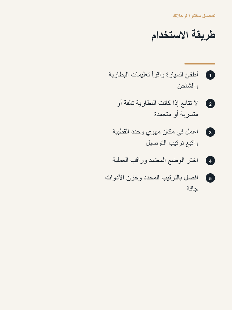 Vehicle Battery Care and Charging Kit - Arabic detail 5