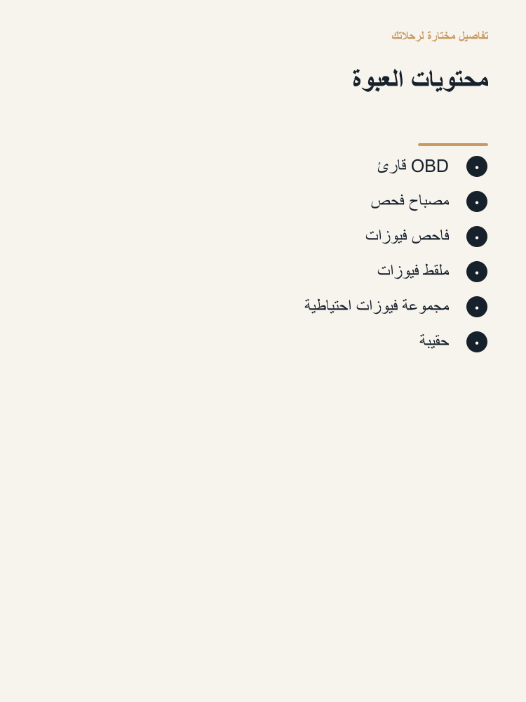 Vehicle Code Reader and Inspection Kit - Arabic detail 3