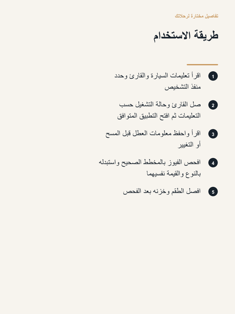 Vehicle Code Reader and Inspection Kit - Arabic detail 5