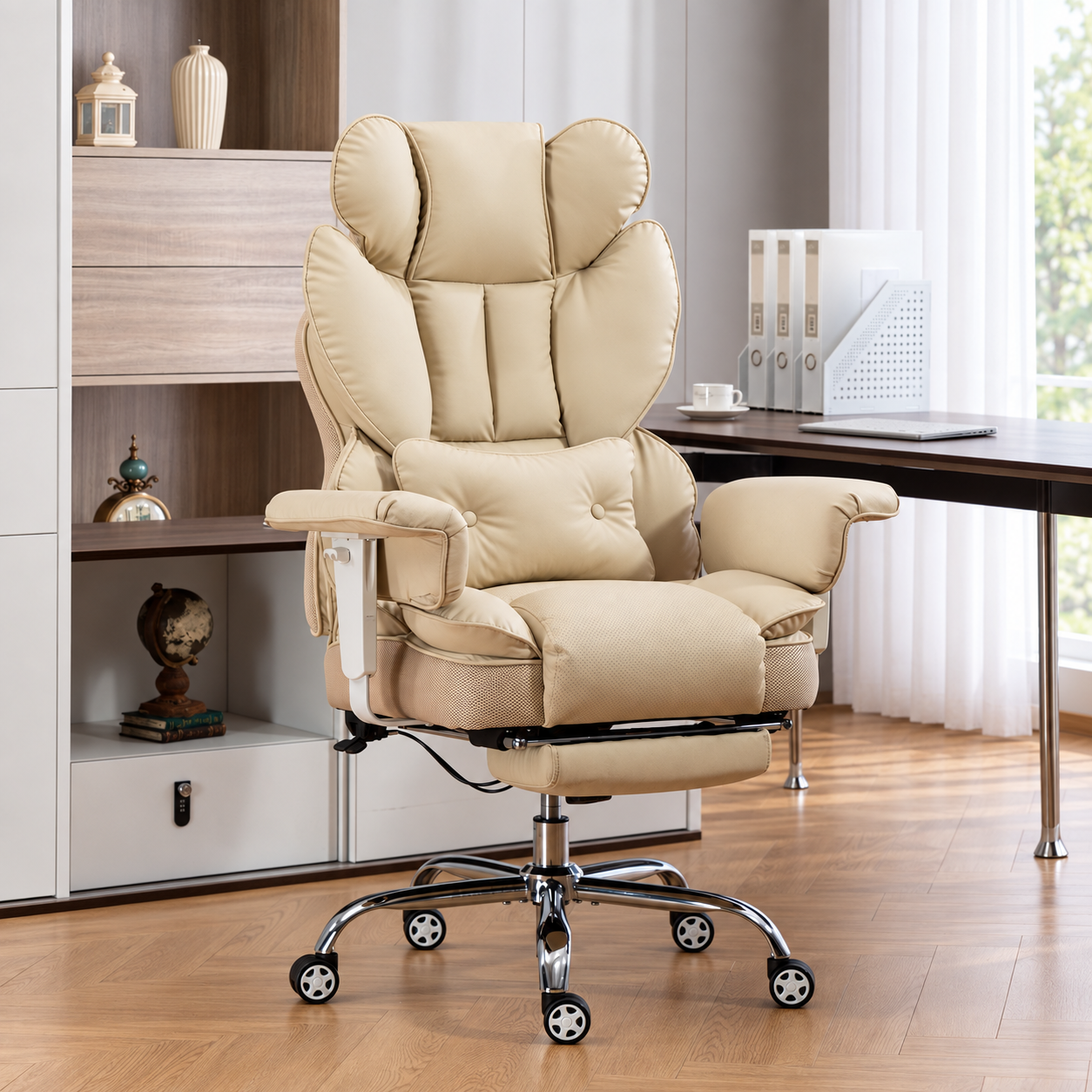 Reclining Office Chair with Footrest