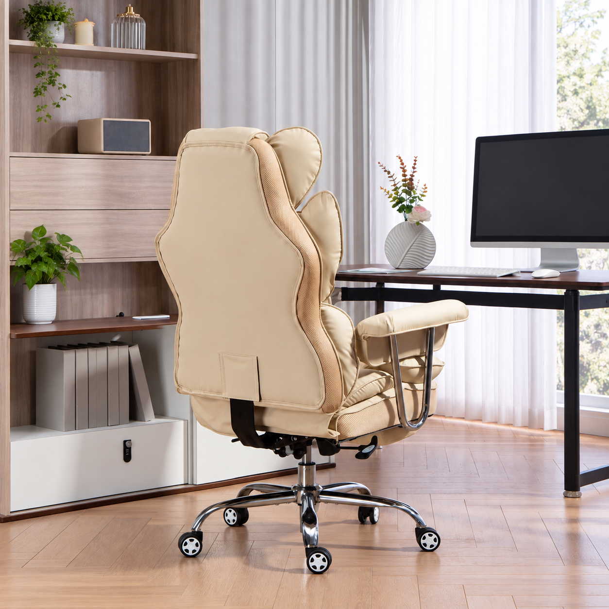 Reclining Office Chair with Footrest