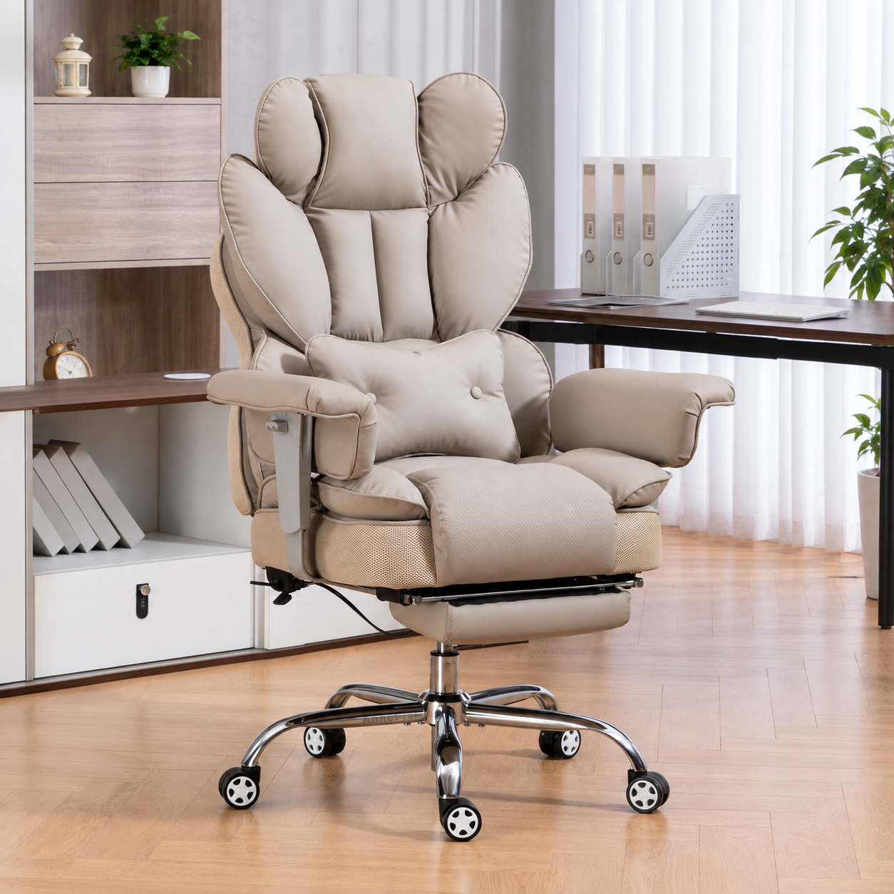 Reclining Office Chair with Footrest