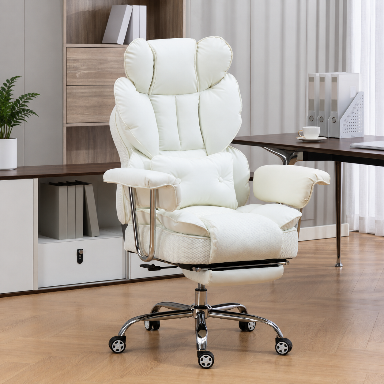 Reclining Office Chair with Footrest