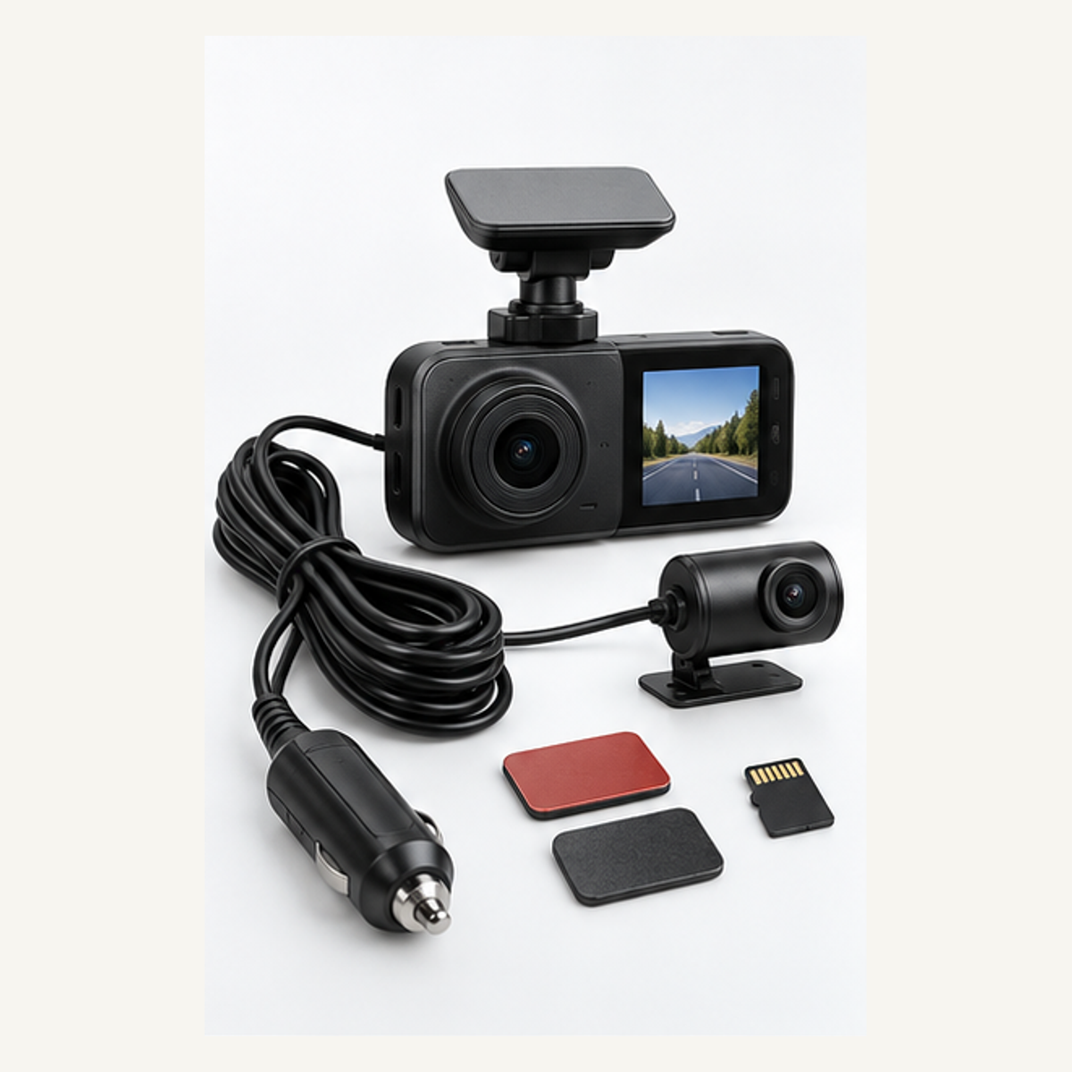 4K Front and Rear Dash Camera Kit - complete kit
